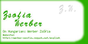 zsofia werber business card