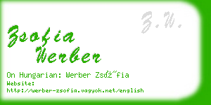 zsofia werber business card